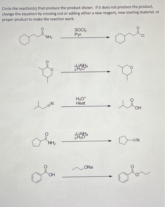 Solved Circle the reaction(s) that produce the product | Chegg.com