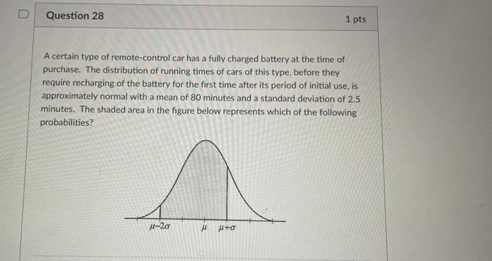 Solved Question 28 1 pts A certain type of remote control Chegg