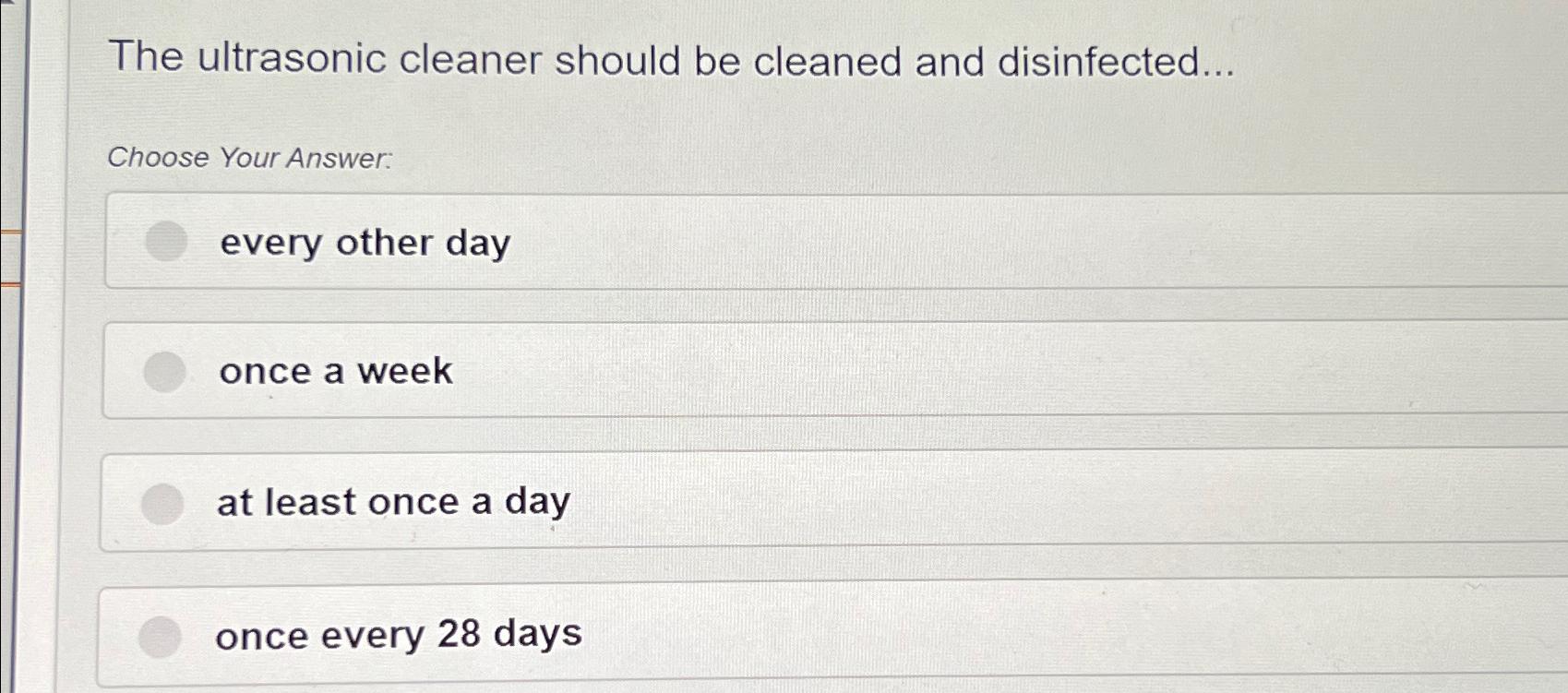Solved The ultrasonic cleaner should be cleaned and
