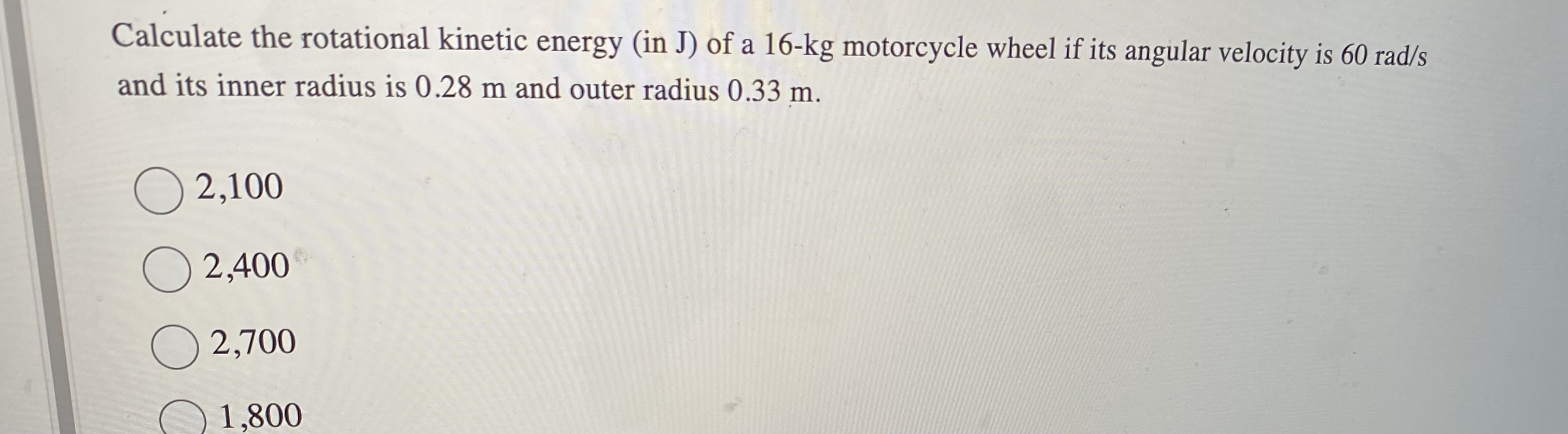 Solved Calculate the rotational kinetic energy (in J) ﻿of a | Chegg.com