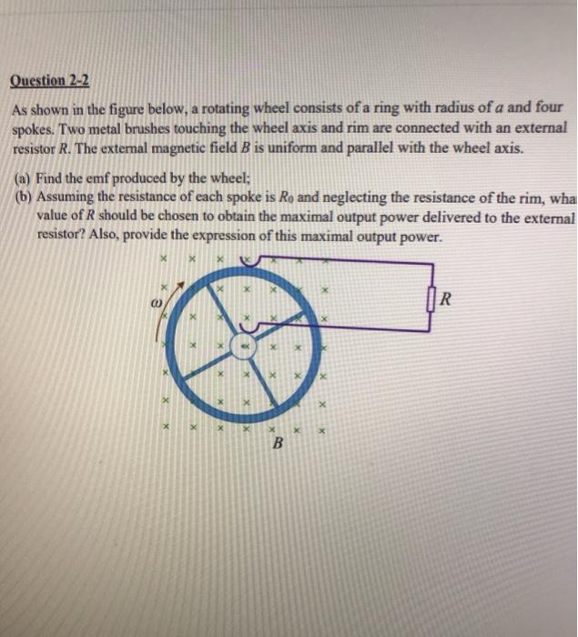Solved Question 2-2 As shown in the figure below, a rotating | Chegg.com