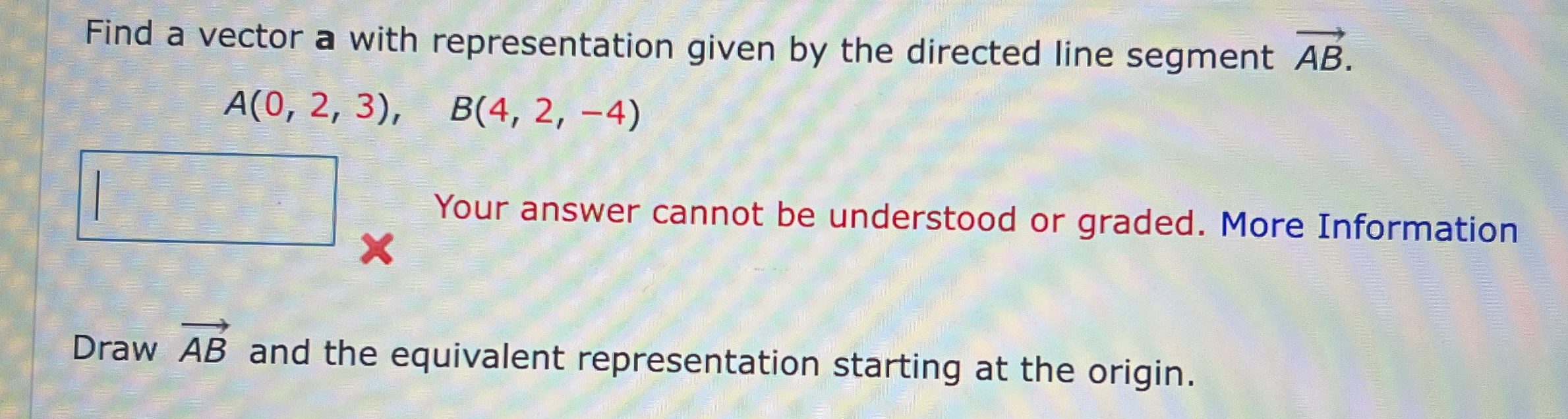Solved Find a vector a with representation given by the | Chegg.com