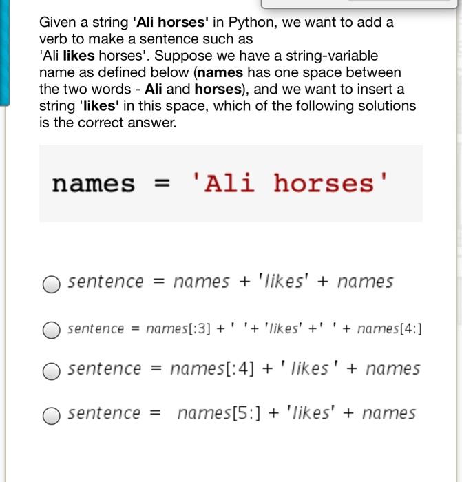 Solved What is the expected outcome of the following Python | Chegg.com
