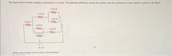 Solved The Figure Below Shows A Battery Connected To A | Chegg.com