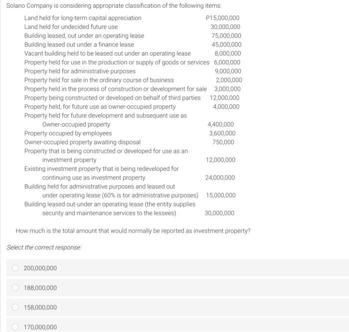 Solved Solano Company is considering appropriate