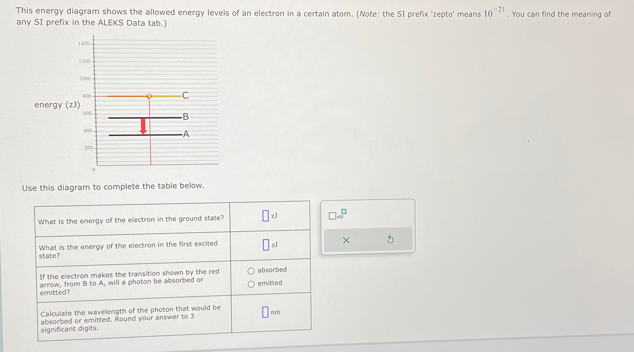 Solved This energy diagram shows the allowed energy levels | Chegg.com
