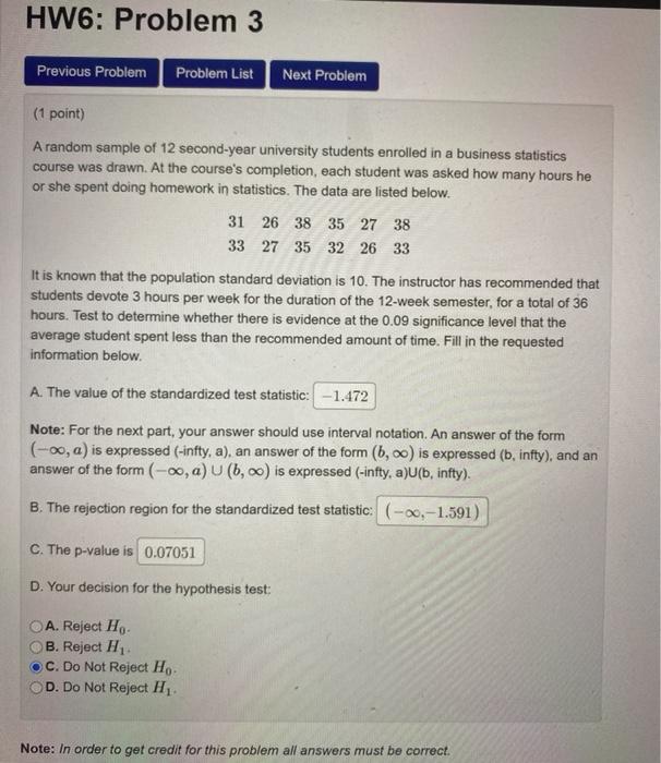 Solved HW6: Problem 3 Previous Problem Problem List Next | Chegg.com