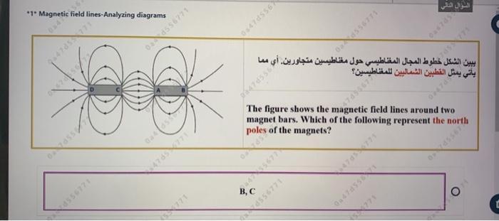 Solved "1* Magnetic field lines-Analyzing diagrams The | Chegg.com