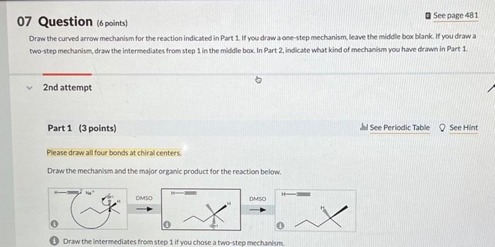 Solved 7 Question (6 points) See page 481 Draw the curved | Chegg.com