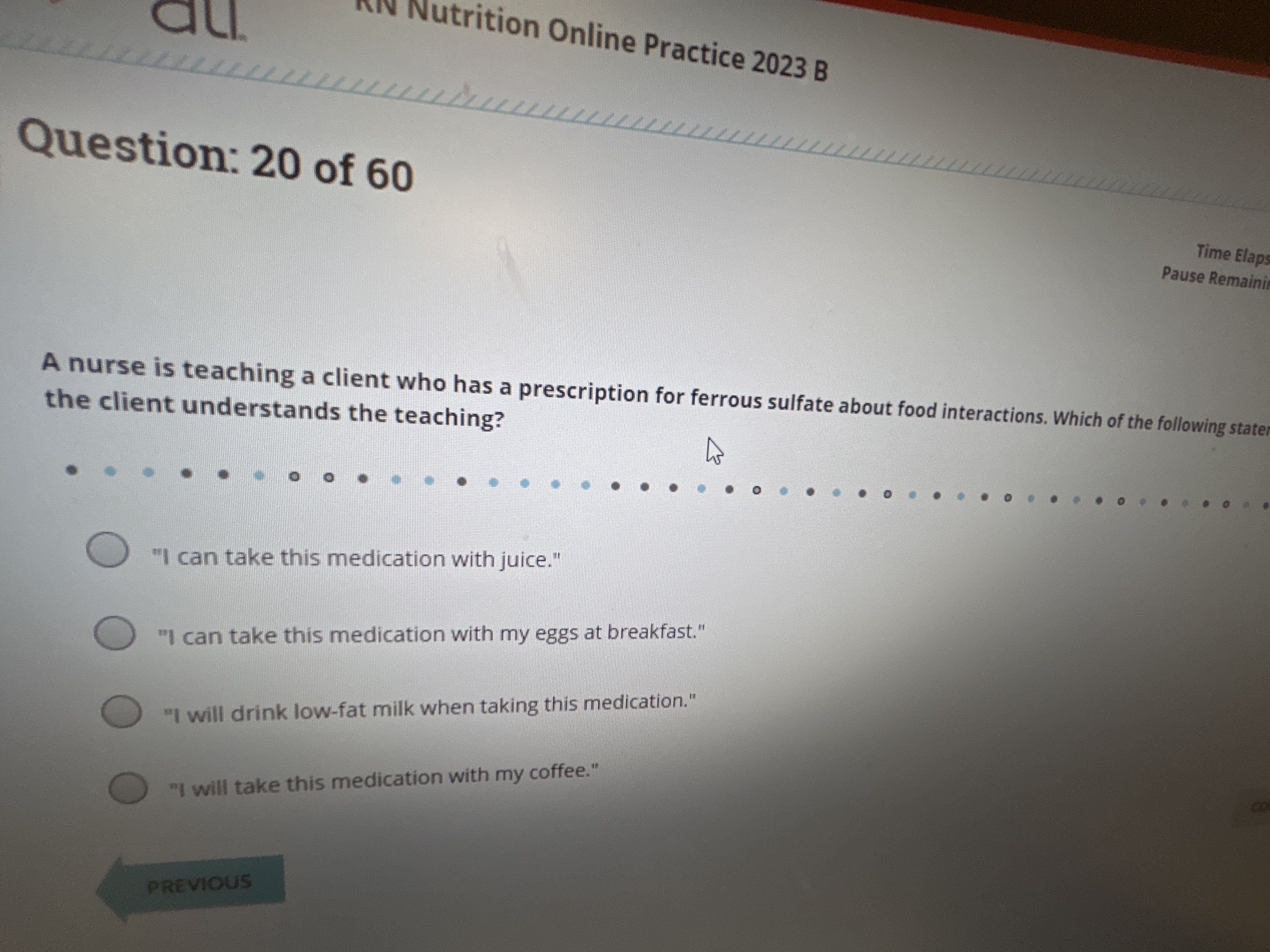 Solved A nurse is teaching a client who has a prescription