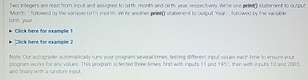 Solved Two integers are read from input and assigned to | Chegg.com