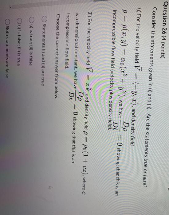 Solved Question 26 4 Points Consider The Statements Giv Chegg Com