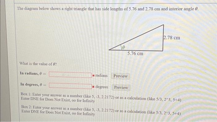 Solved The diagram below shows a right triangle that has | Chegg.com