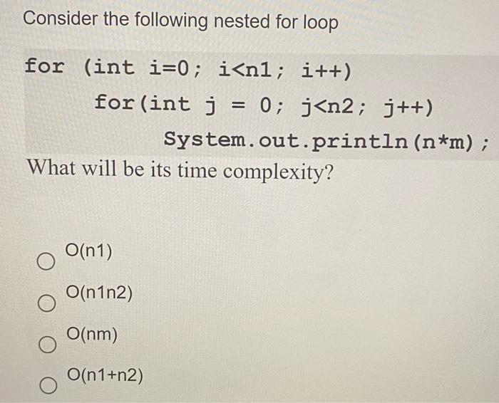 Solved Consider the following nested for loop for (int i=0; | Chegg.com