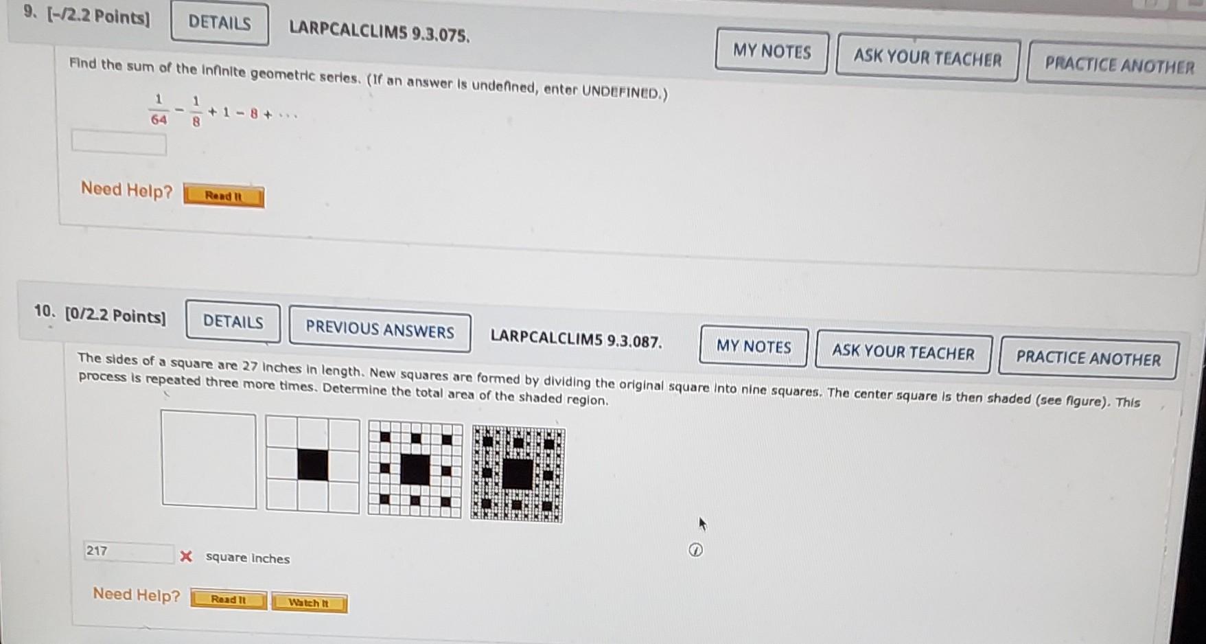 Solved Find The Sum Of The Infinite Geometric Series. (If An | Chegg.com