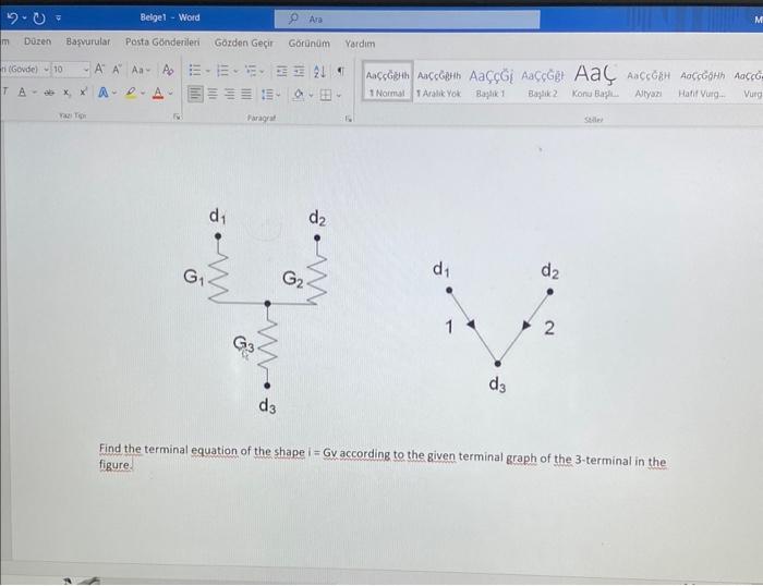 Solved Find the terminal equation of the shape i=Gy | Chegg.com
