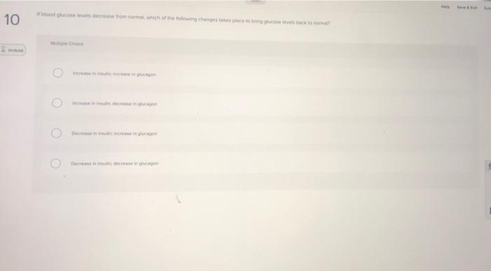 Solved if blood glucose levels decrease from normal, which | Chegg.com
