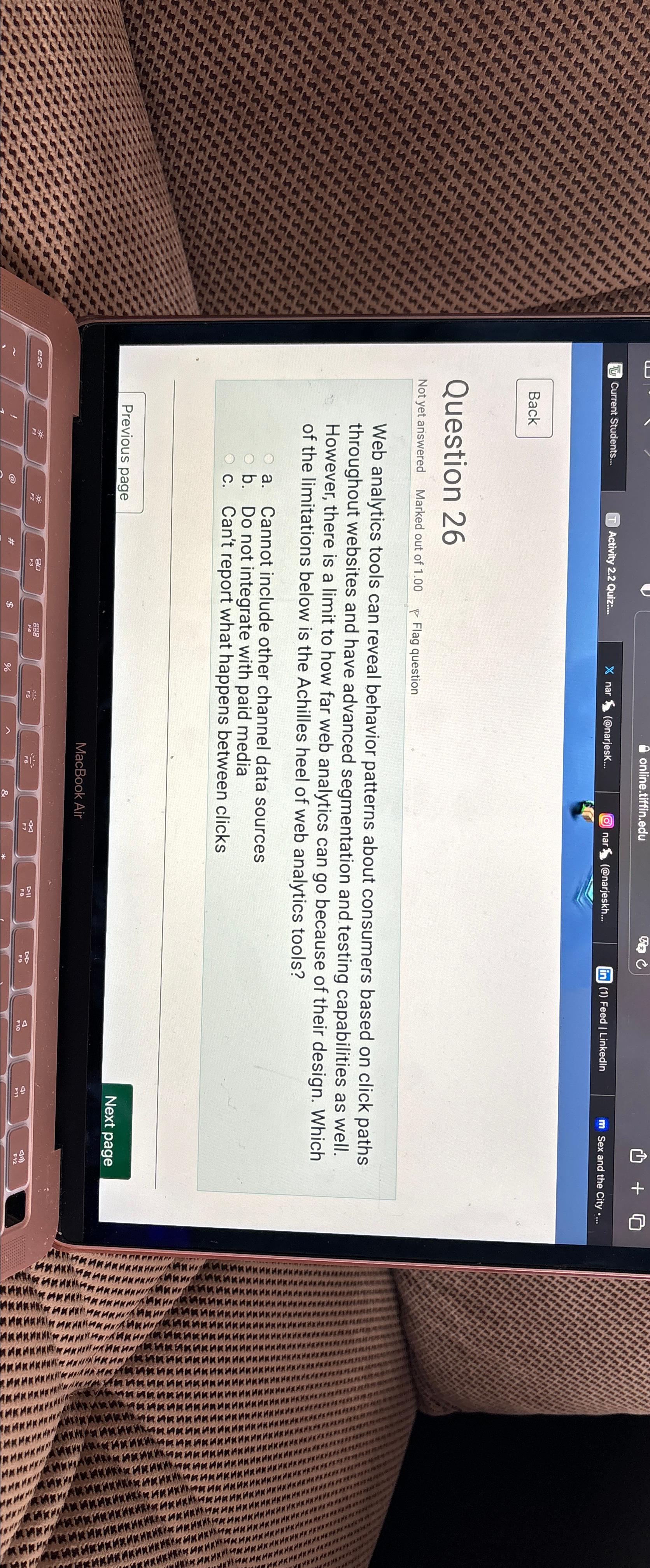 Solved BackQuestion 26Not yet answered Marked out of 1.00, | Chegg.com