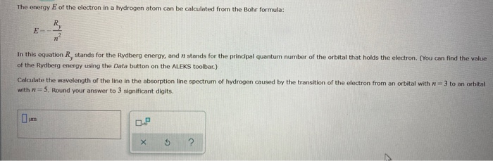 Solved The energy E of the electron in a hydrogen atom can | Chegg.com