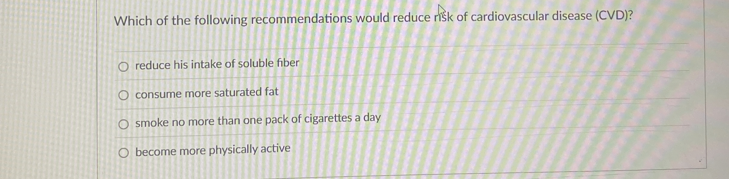 Solved Which of the following recommendations would reduce | Chegg.com