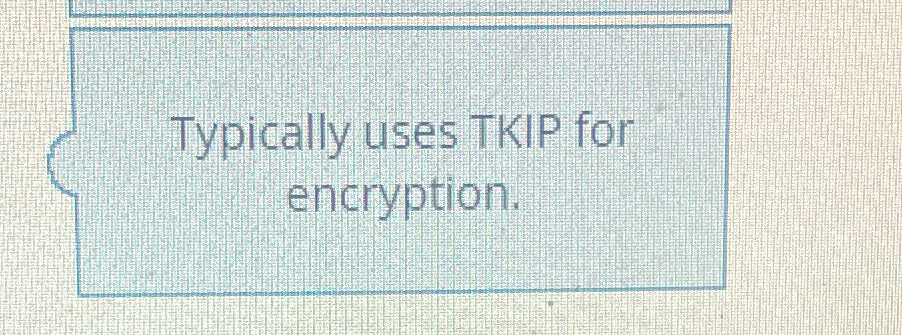 Solved Typically uses TKIP for encryption. | Chegg.com