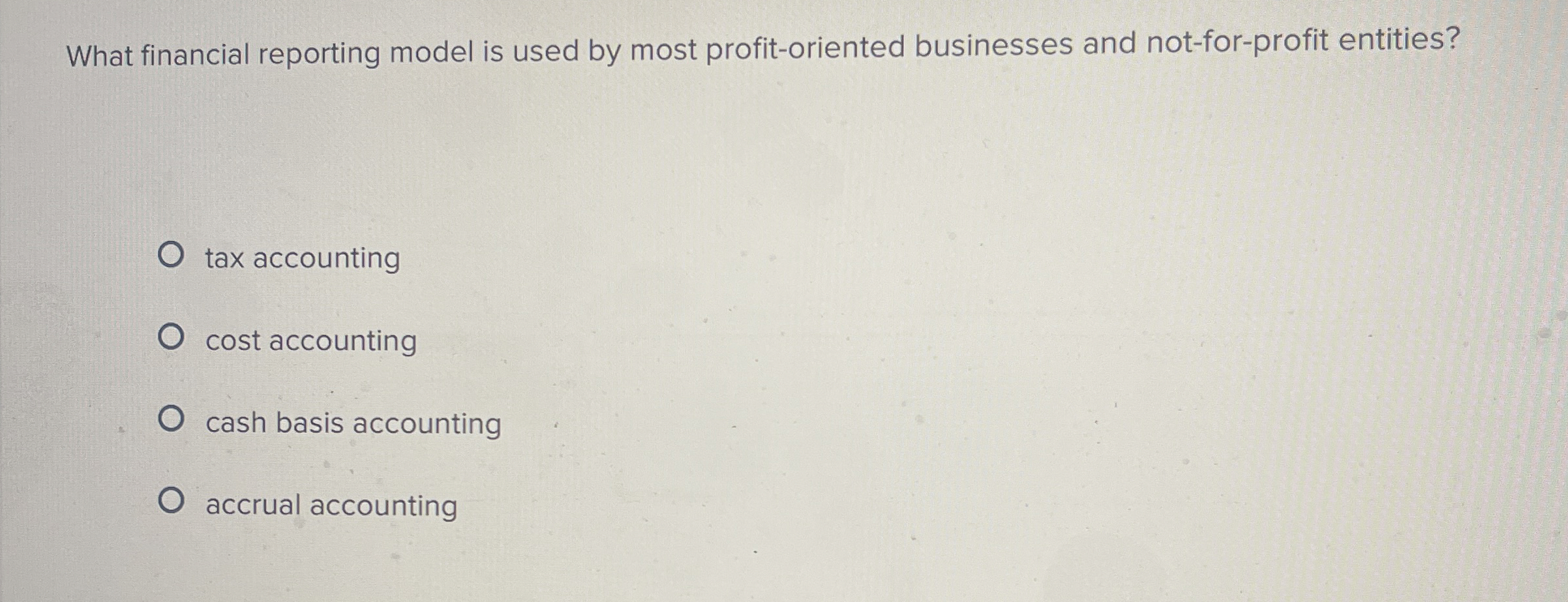 Solved What financial reporting model is used by most | Chegg.com