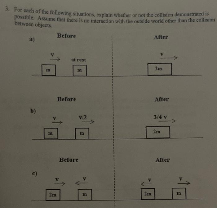 Solved 3. For Each Of The Following Situations, Explain | Chegg.com