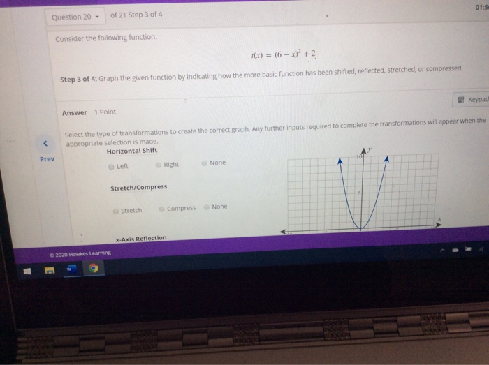 Solved Question 20 - of 21 Step 3 of 4 Consider the | Chegg.com