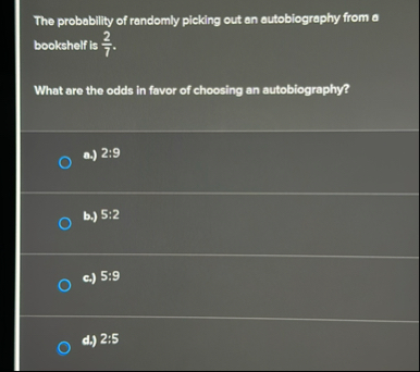 Solved The probability of randomly picking out an | Chegg.com