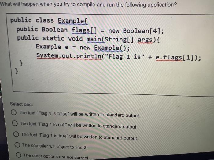 Solved What will happen when you try to compile and run the | Chegg.com