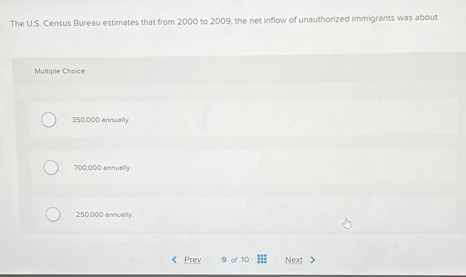 Solved The U.S. ﻿Census Bureau Estimates That From 2000 ﻿to | Chegg.com