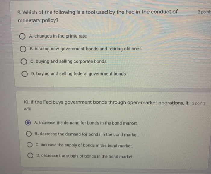 Solved 2 point 9. Which of the following is a tool used by | Chegg.com