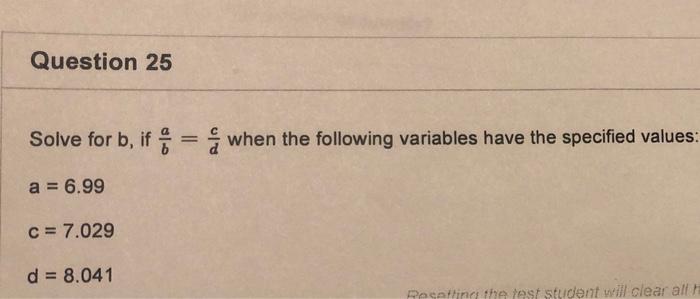 Solved Question 25 Solve For B If G A When The Followi Chegg Com