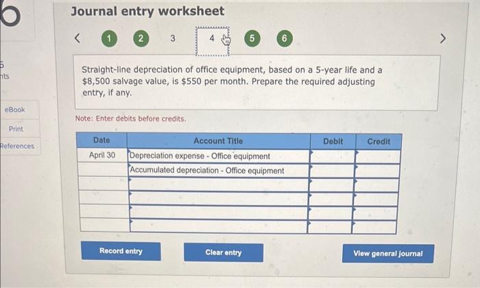 Solved Journal Entry Worksheet 6 Office Supplies On Hand As