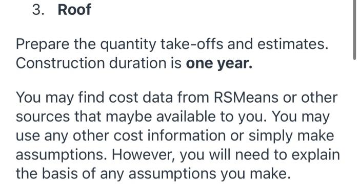 Solved Determine The Roof Cost By Performing Quantity | Chegg.com