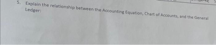 Solved 5. Explain the relationship between the Accounting | Chegg.com
