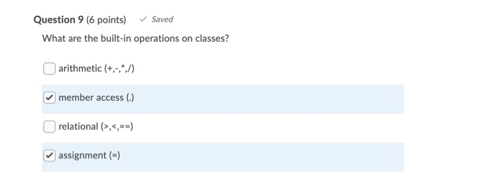 Solved Question 8 (4 points) Saved See the following class | Chegg.com
