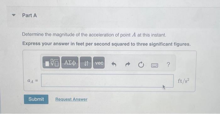 Solved At a given instant the slider block B shown in | Chegg.com