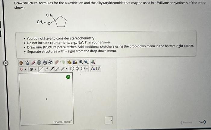 Solved \r\nDraw structural formulas for the alkoxide ion and | Chegg.com