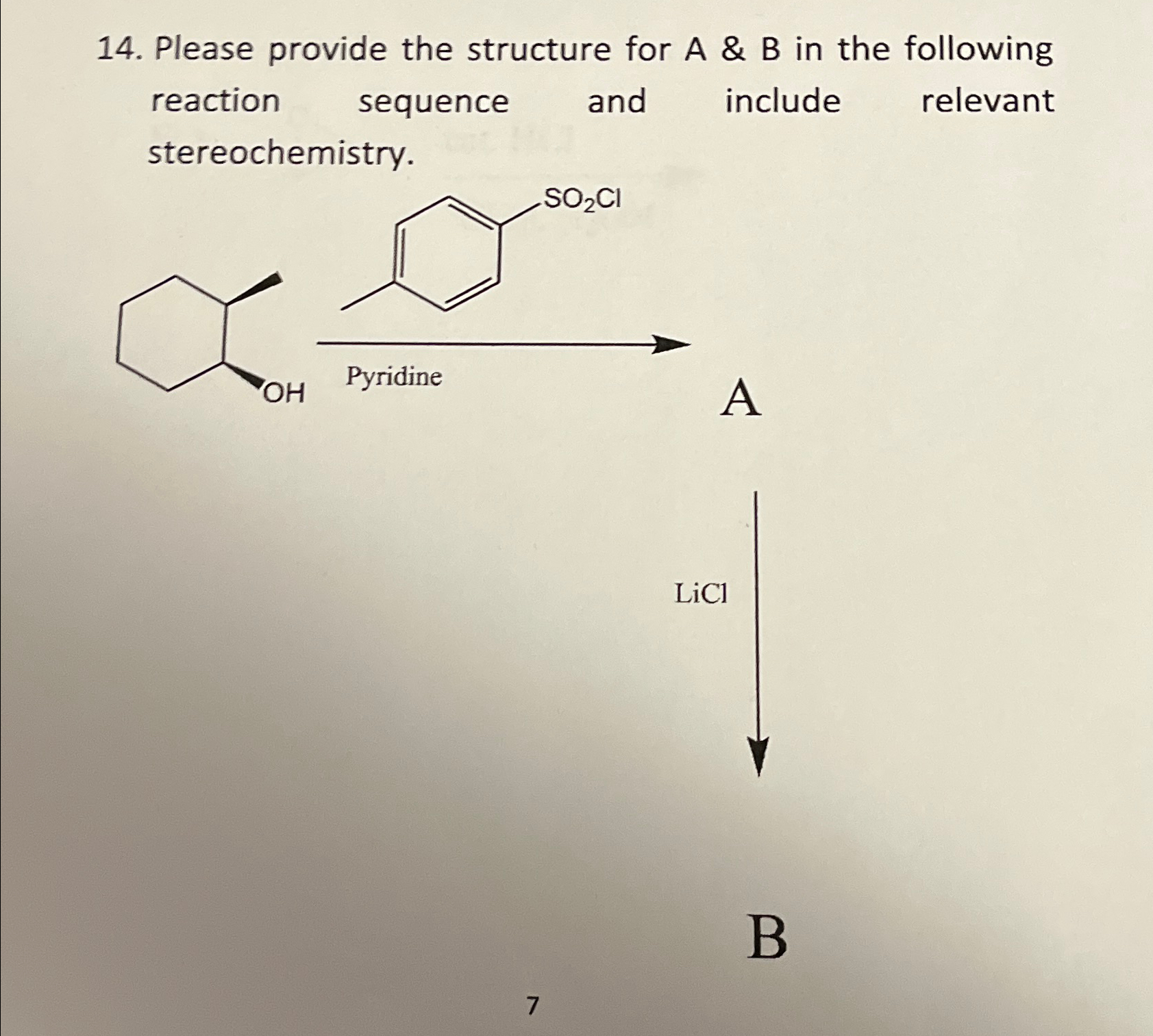 Solved Please Provide The Structure For A ﻿& B ﻿in The | Chegg.com