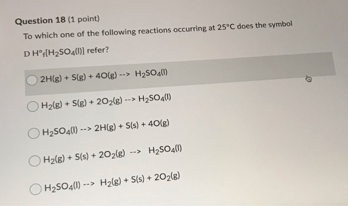 Solved Question 18 (1 point) To which one of the following | Chegg.com