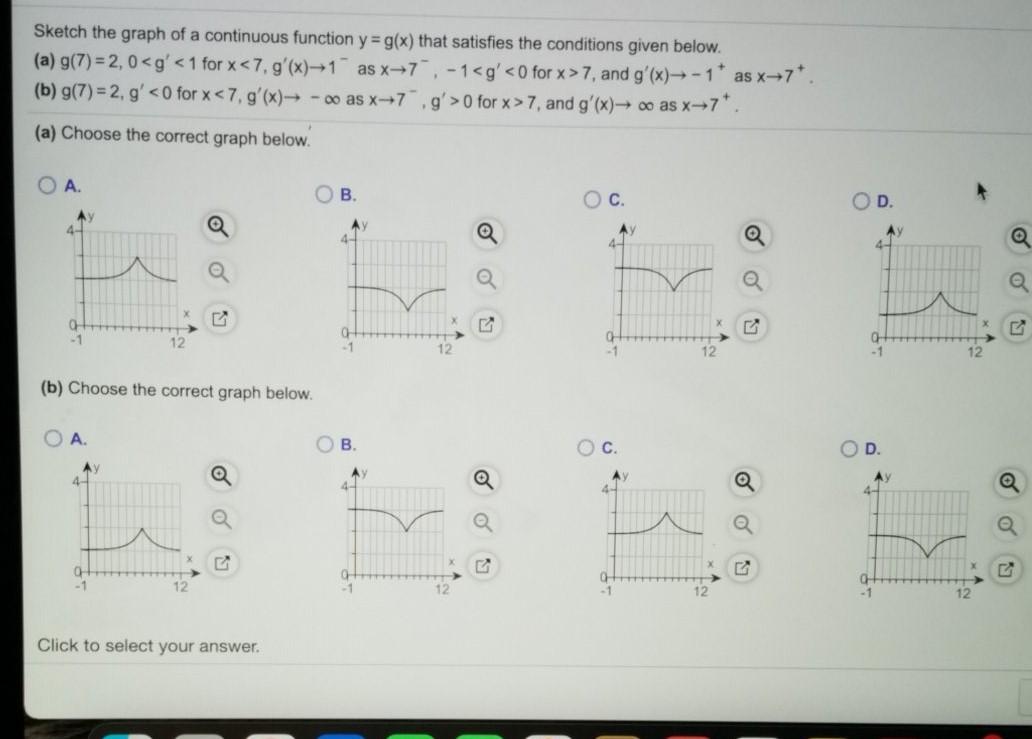 Solved Sketch the graph of a continuous function y=g(x) that | Chegg.com