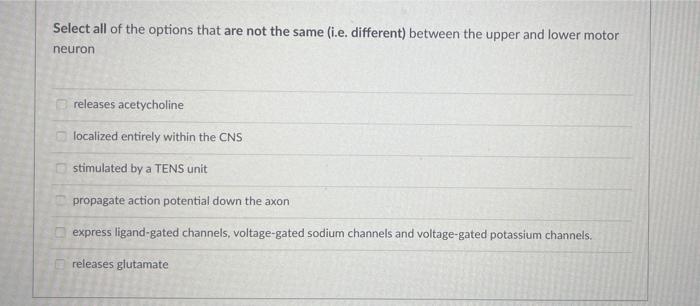 Solved Select all of the options that are not the same (i.e. | Chegg.com