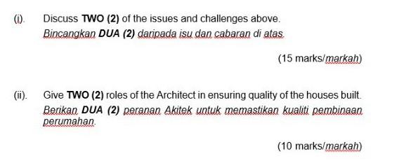 Solved (3). In the National Housing Policy, there are  Chegg.com