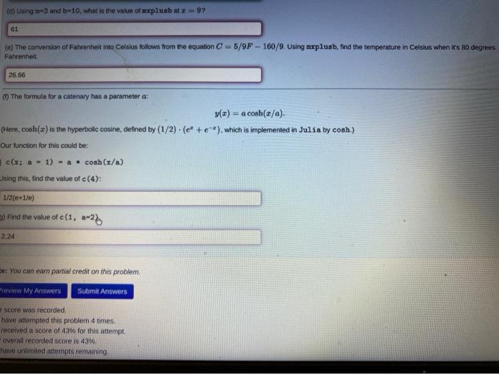Solved D Using M 3 And 10 What Is The Value Of Mapluab Chegg Com