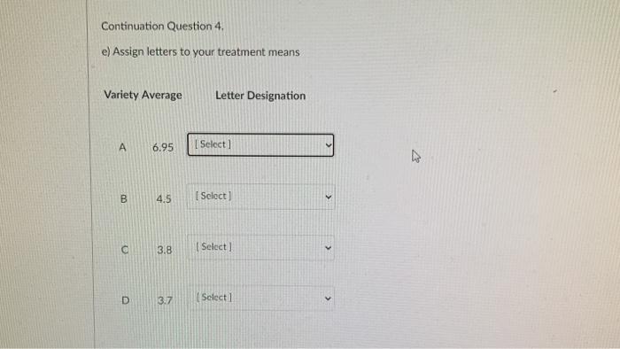 Solved Question 4. An experiment was conducted to compare a | Chegg.com