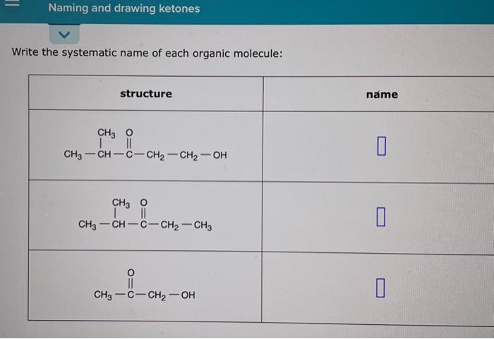 Solved Write the systematic name of each organic molecule: | Chegg.com