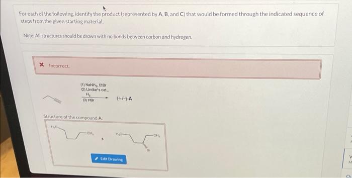 Solved For Each Of The Following, Identify The Product | Chegg.com