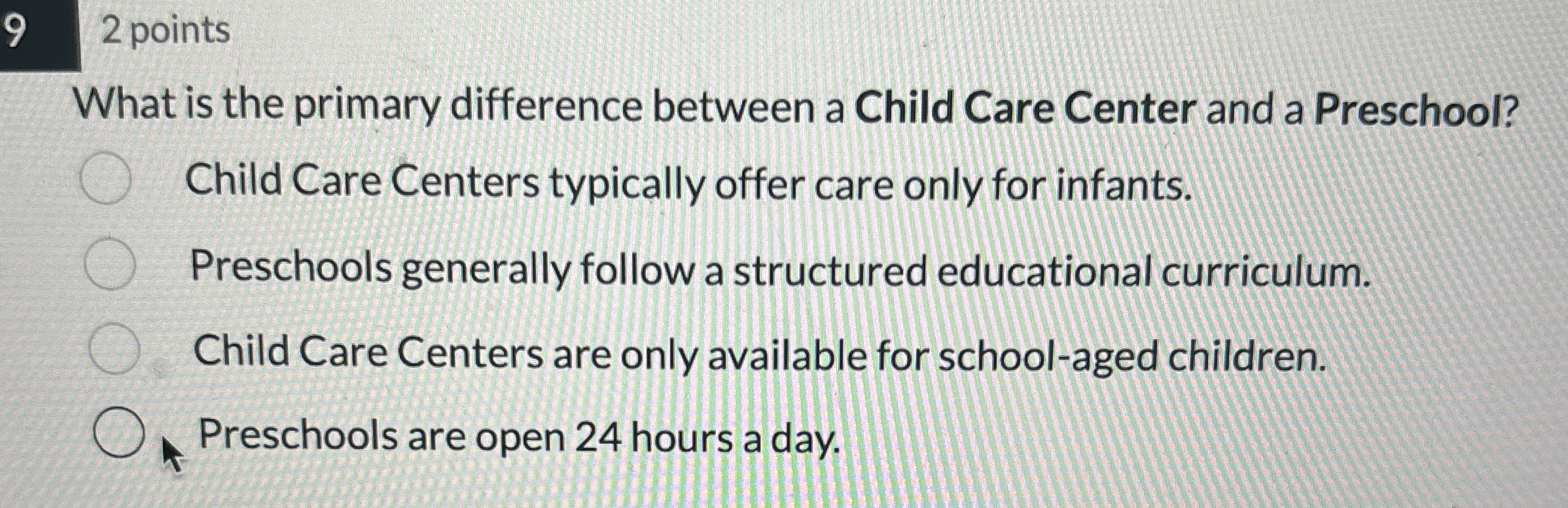 Solved 9 2 ﻿pointsWhat is the primary difference between a | Chegg.com