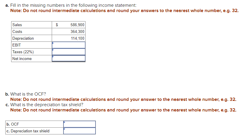 Solved a. ﻿Fill in the missing numbers in the following | Chegg.com